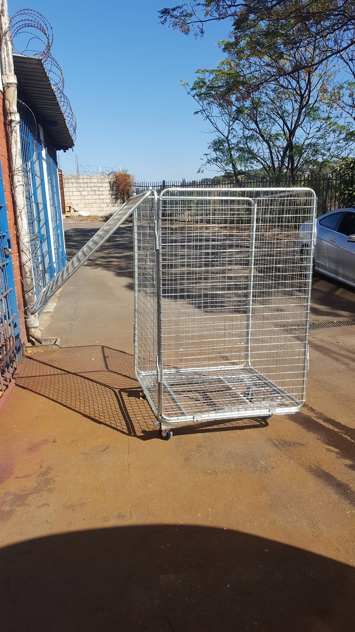 Fencing run along a site boundary